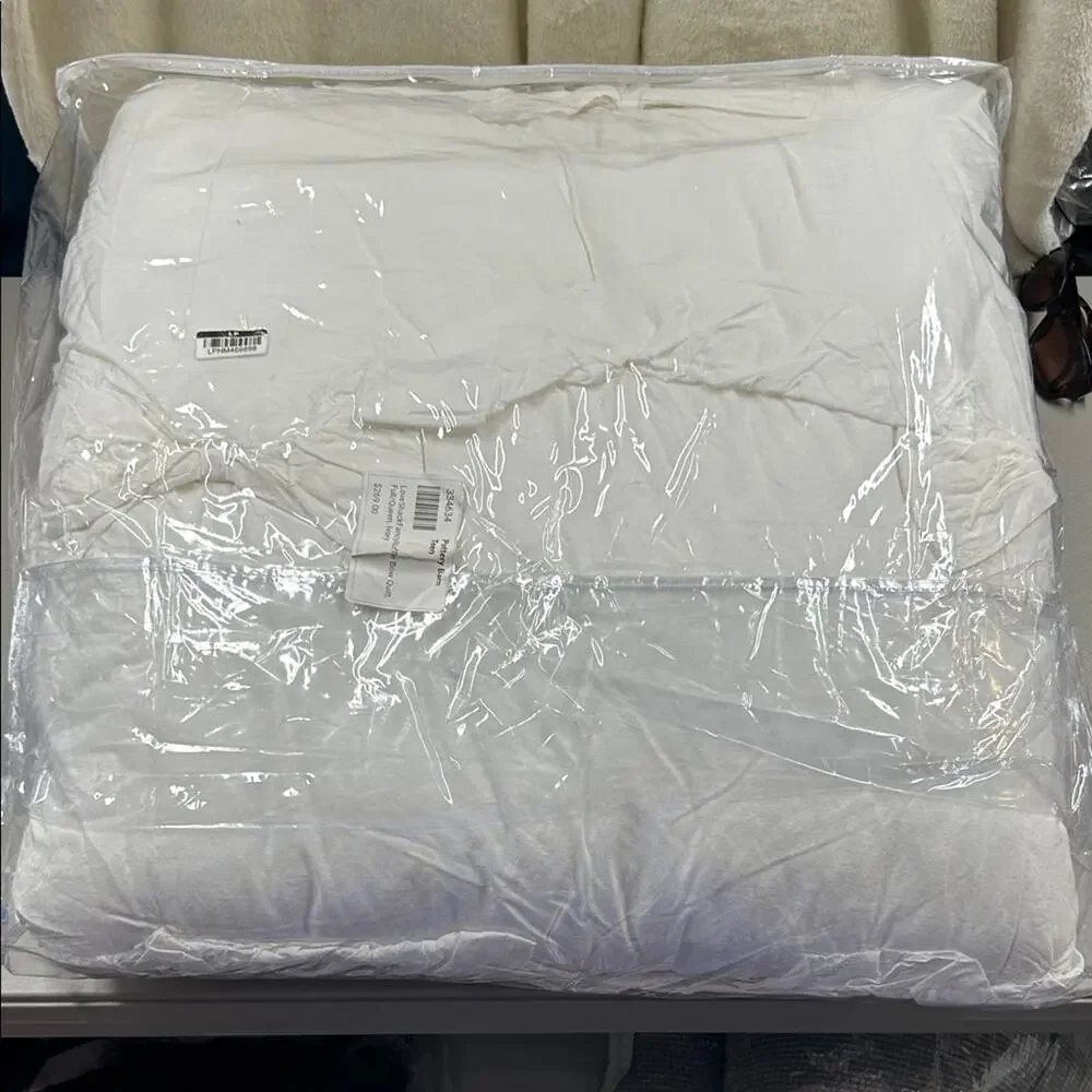 LoveShackFancy Ruffle Bow Quilt Ivory Full Queen Bedding Cotton NEW